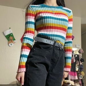 Lara Jean inspired multicolored long sleeve